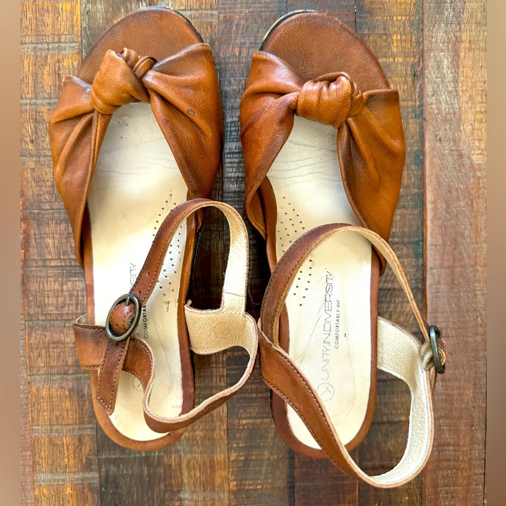 Unity In Diversity Leather Sandals - image 1